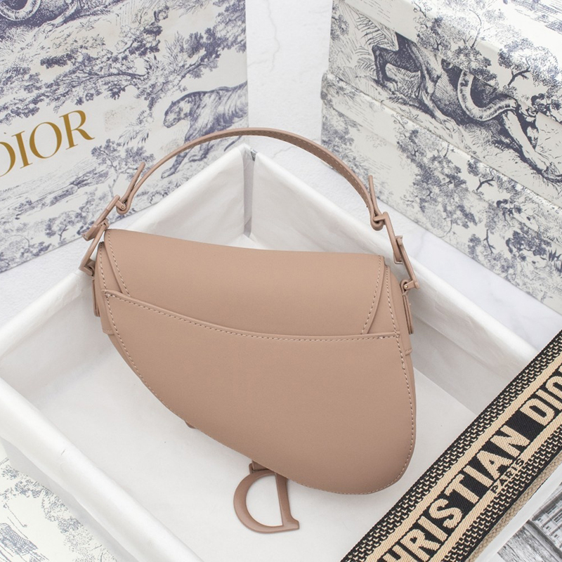 D Inspired SADDLE Bag Pink Ultramatte Calfskin - Bag - Gorchic - $138.99