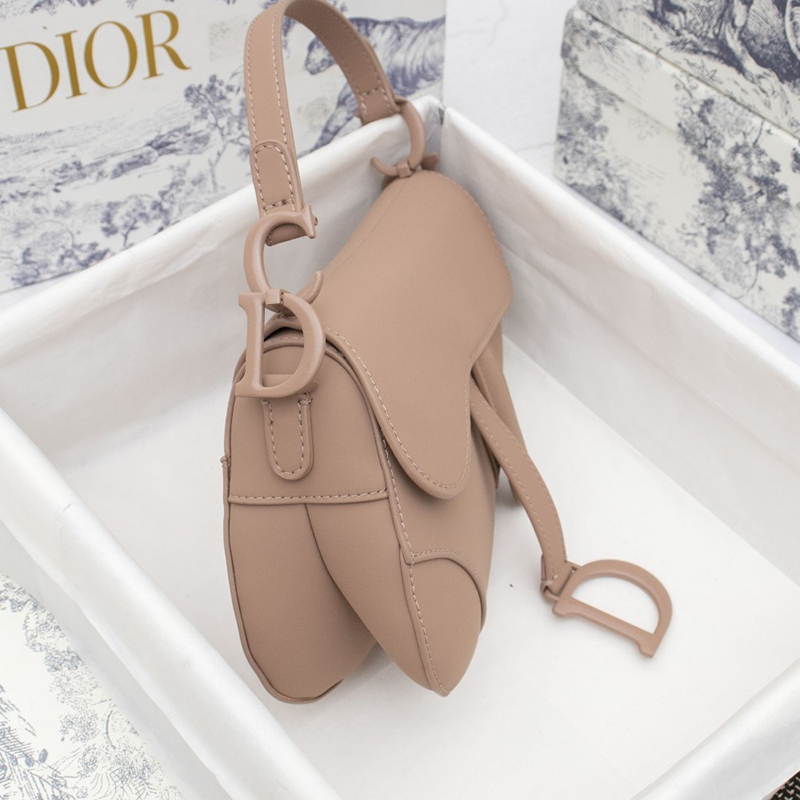 D Inspired SADDLE Bag Pink Ultramatte Calfskin - Bag - Gorchic - $138.99