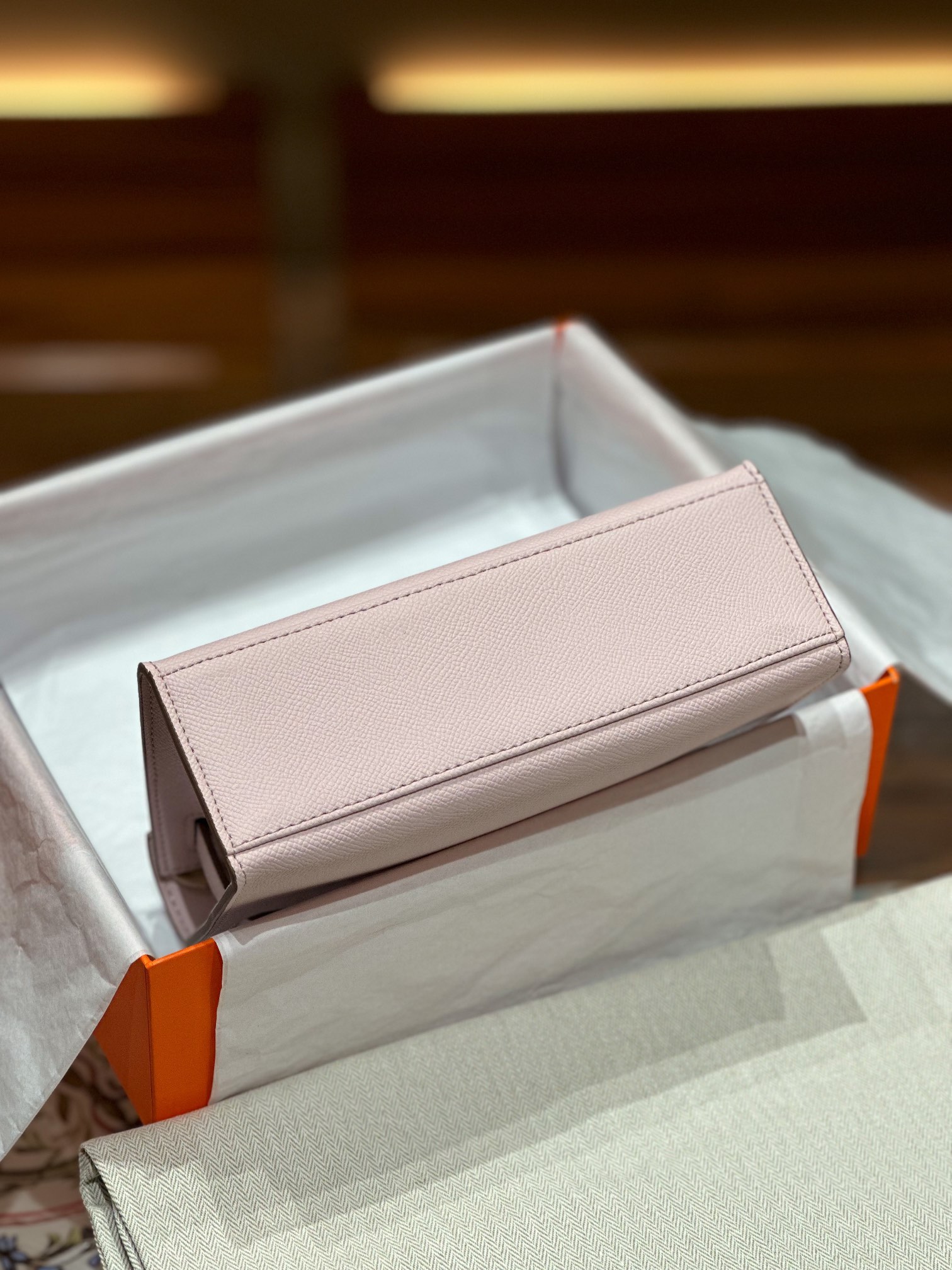 H-Inspired Kelly Mini 1st Kelly Pochette Generation Epsom Palm Leather-Light Pink - Gorchic - $146.99