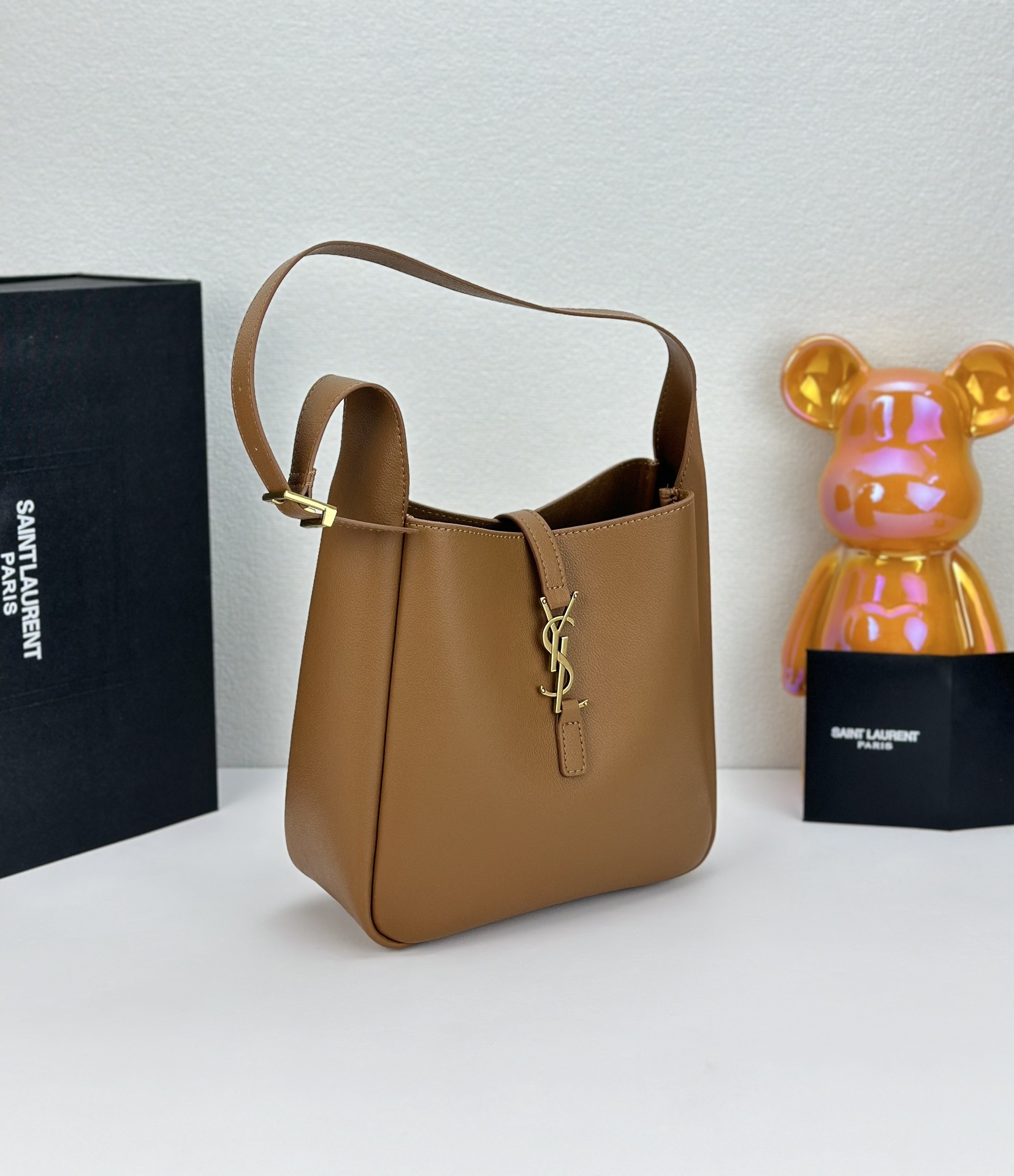 Lady Designer LE 5 À 7 small bag in soft python Brown - Bag - Gorchic - $165.99