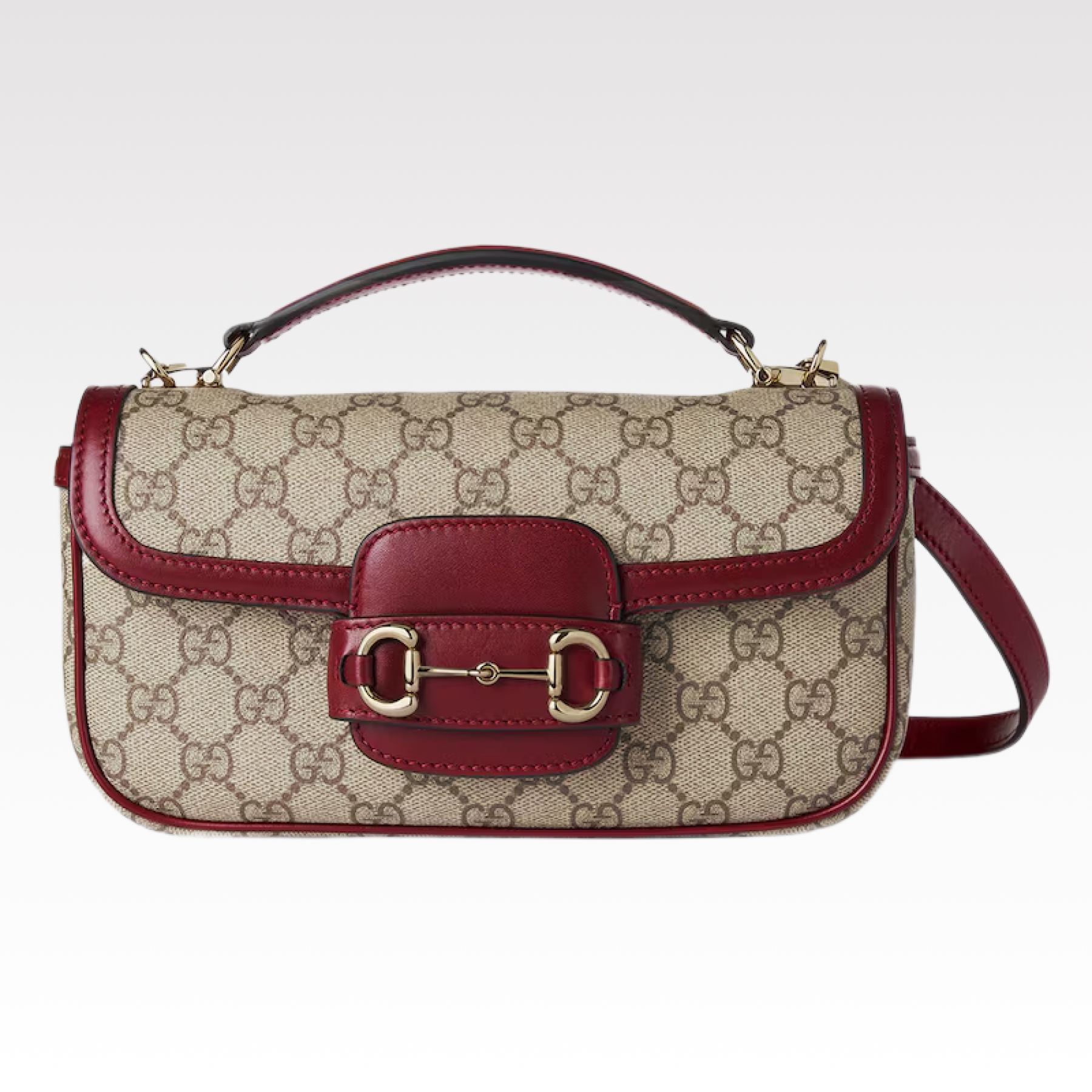 Double-G Horsebit 1955 Small Red Shoulder Bag - Gorchic - $121.99