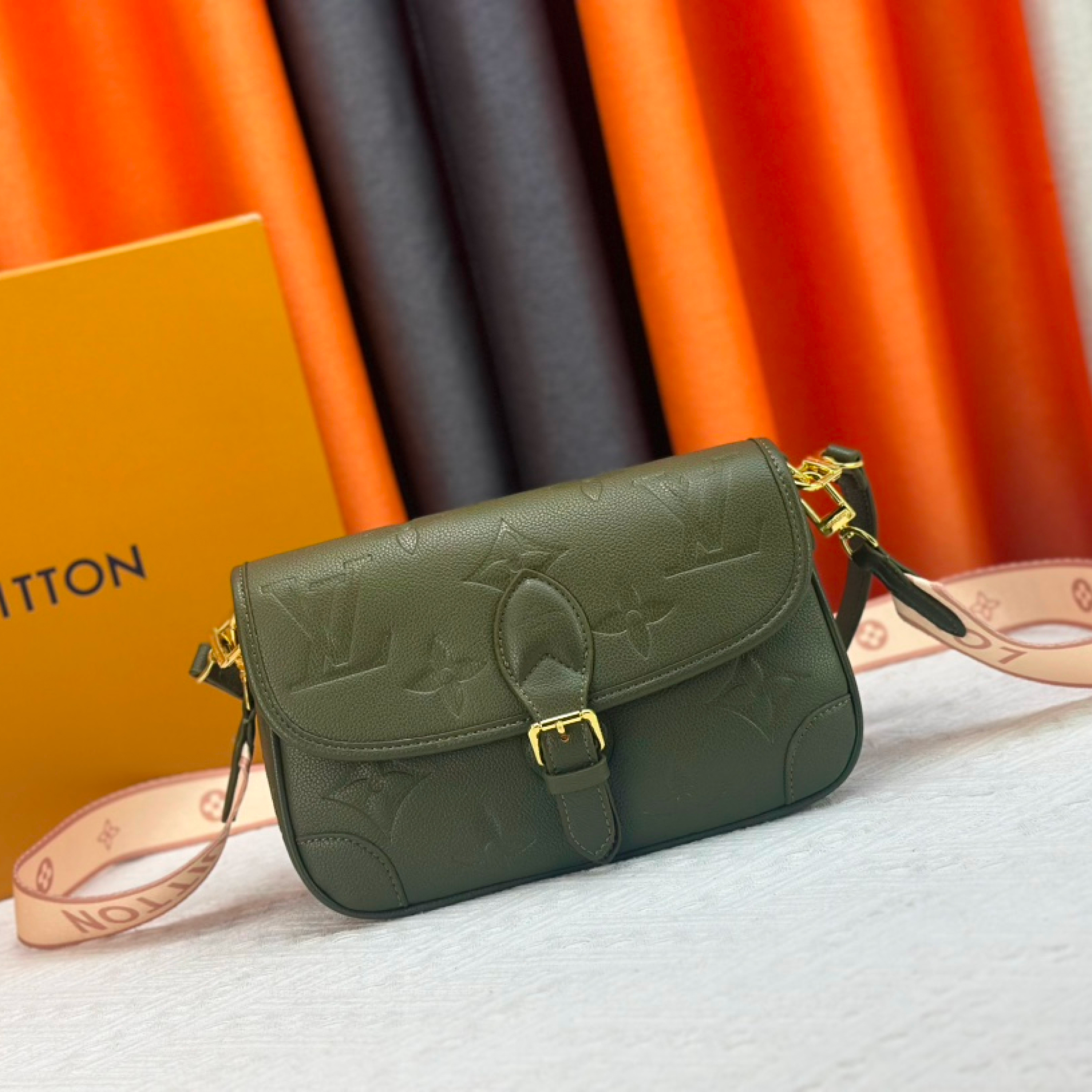 Designer Monogram  Diane Bag in Green - Bag - Gorchic - $124.99
