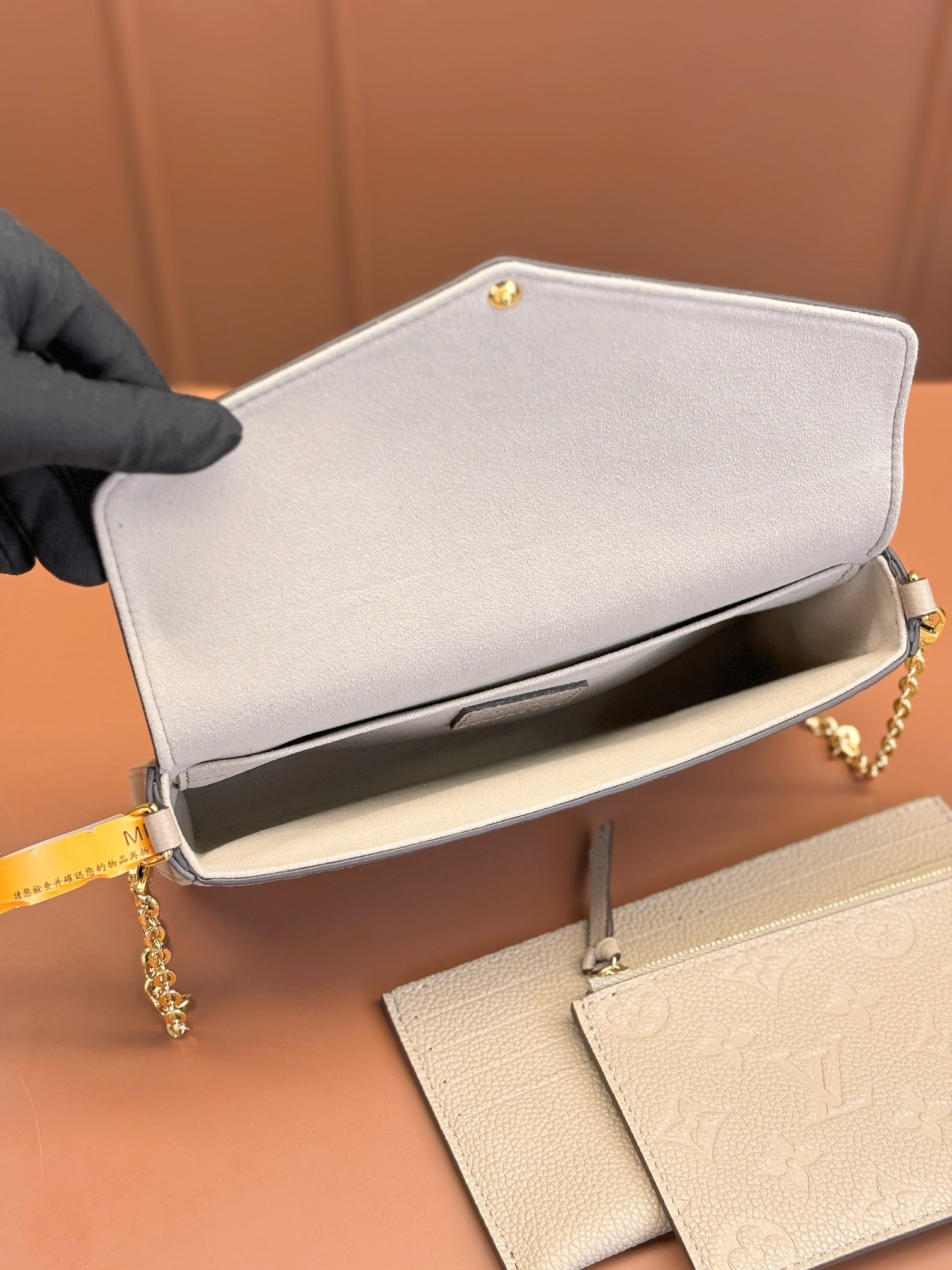 Designer Monogram POCHETTE FÉLICIE Chain Bag - Elephant Gray Embossed Bag - Gorchic - $82.99