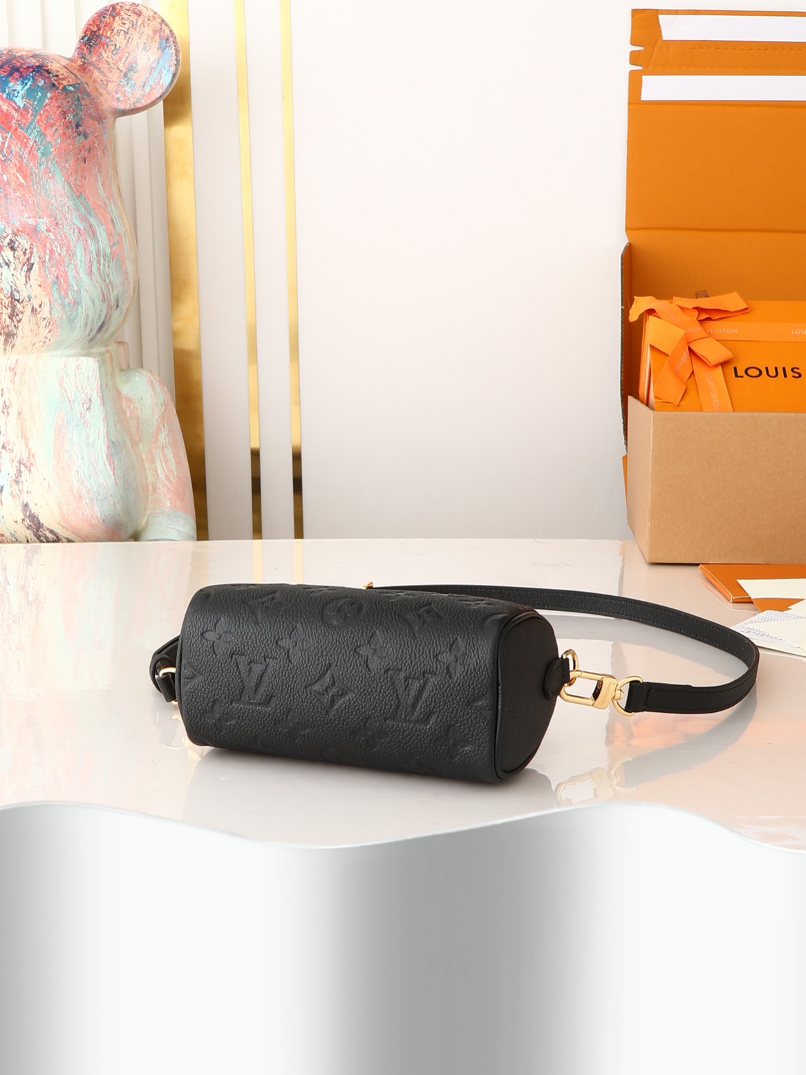 Designer Monogram Empreinte Monogram Leather Black Nano Speedy- Bag - Gorchic - $119.99