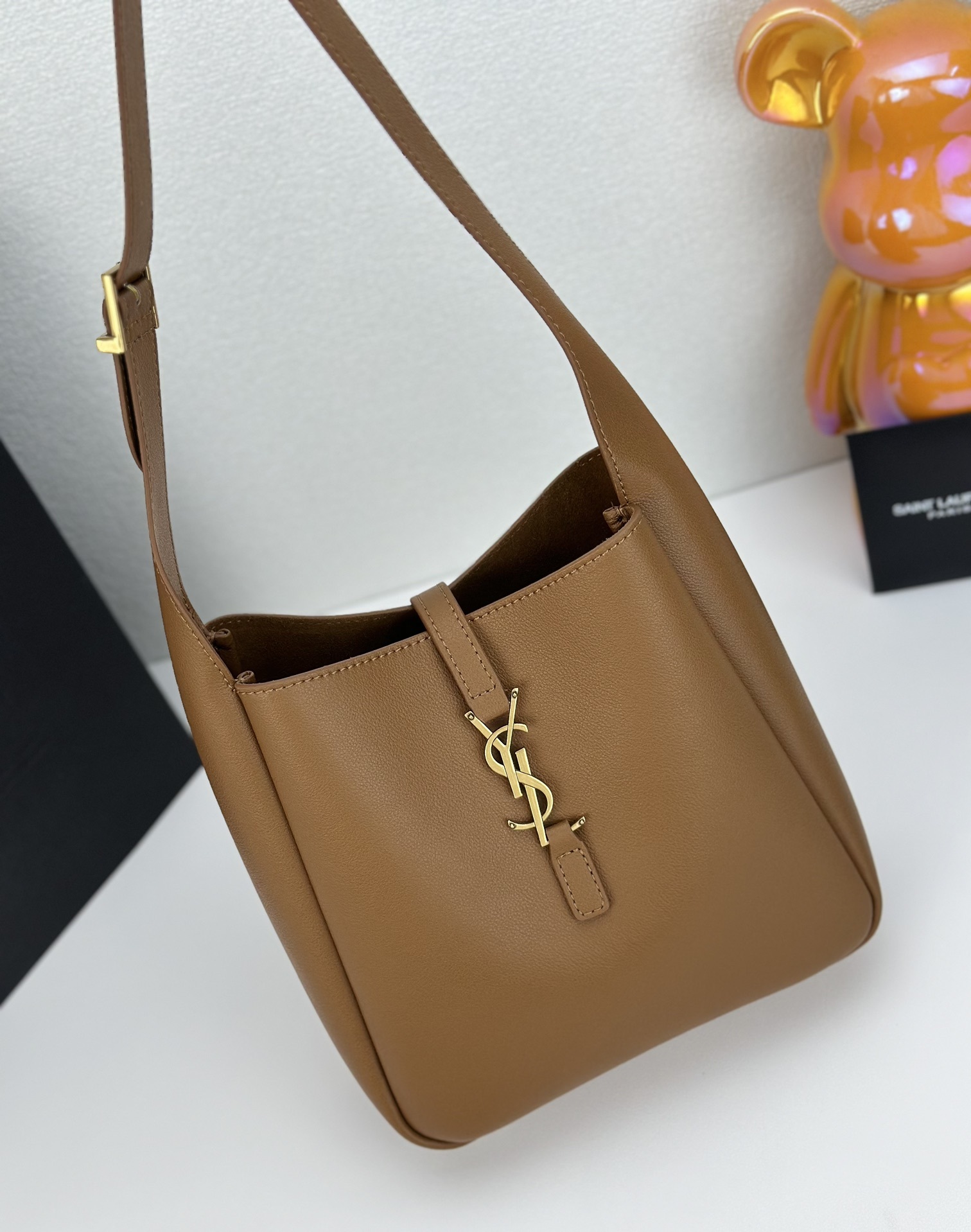 Lady Designer LE 5 À 7 small bag in soft python Brown - Bag - Gorchic - $165.99