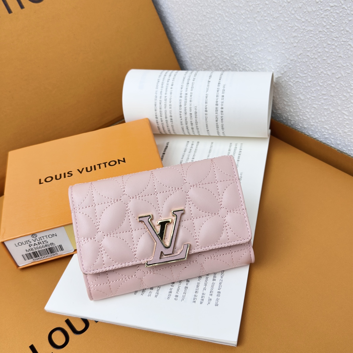 Designer Monogram Capucines Compact Maxi Pink Wallet ﻿ - Gorchic - $59.99