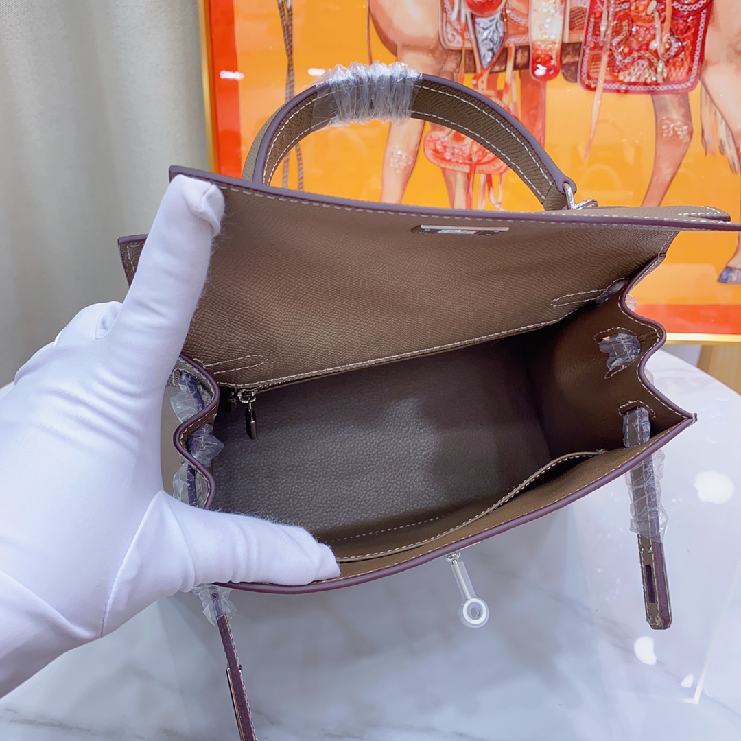 H-Inspired Kelly Haze Yellow Brown Silver Hardware - Bag - Gorchic - $156.99