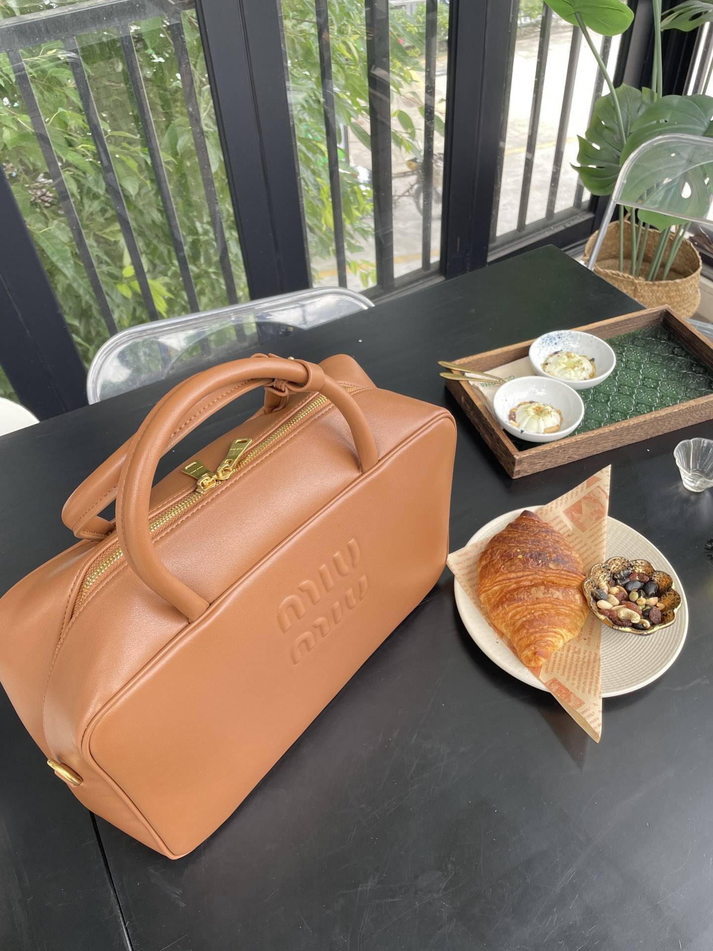 Residenza MU Leather Top-Handle Bag- Brown - Bag - Gorchic - $158.99