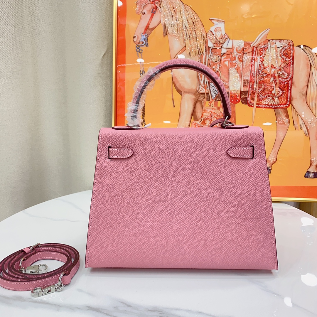 H-Inspired Kelly Haze Light Pink Silver Hardware - Bag - Gorchic - $156.99