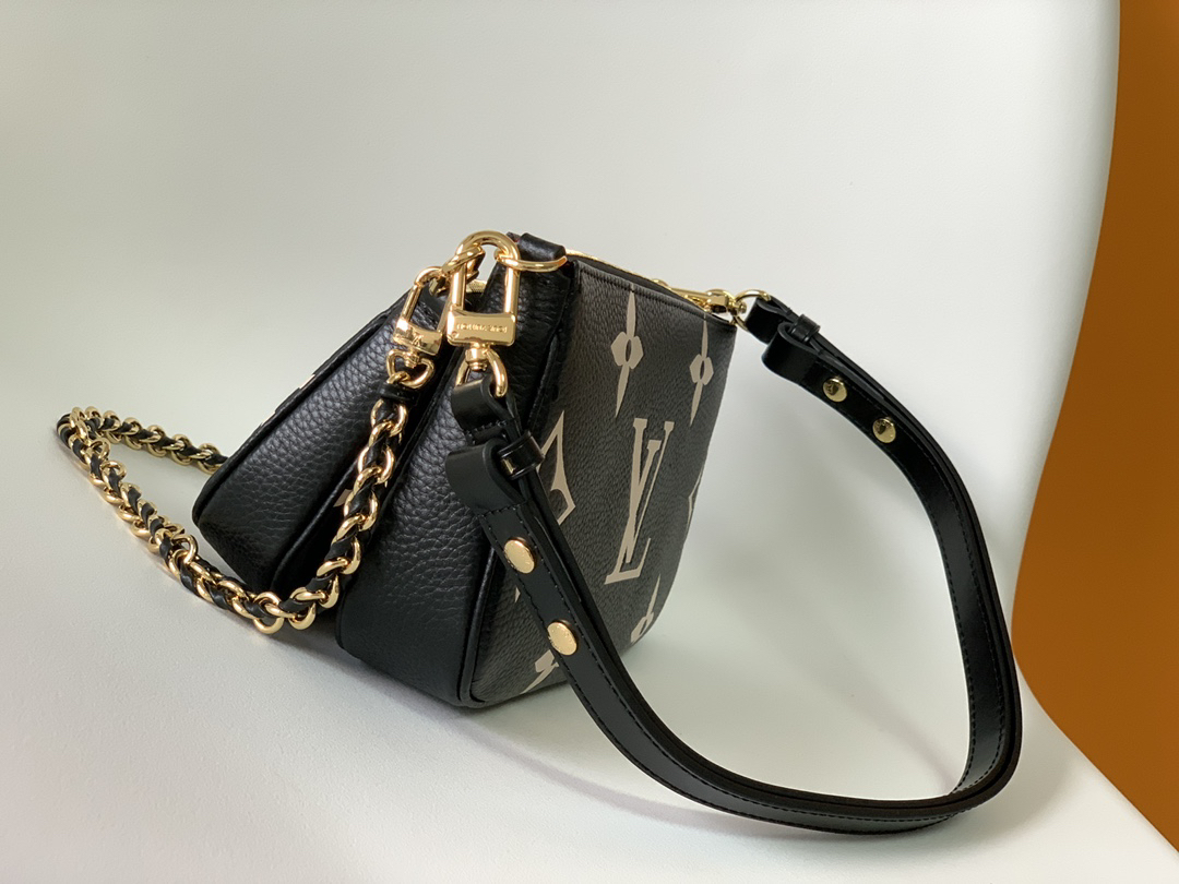 Designer Monogram Multi Pochette Accessoires Crossbody Black and White Bag - Gorchic - $108.99