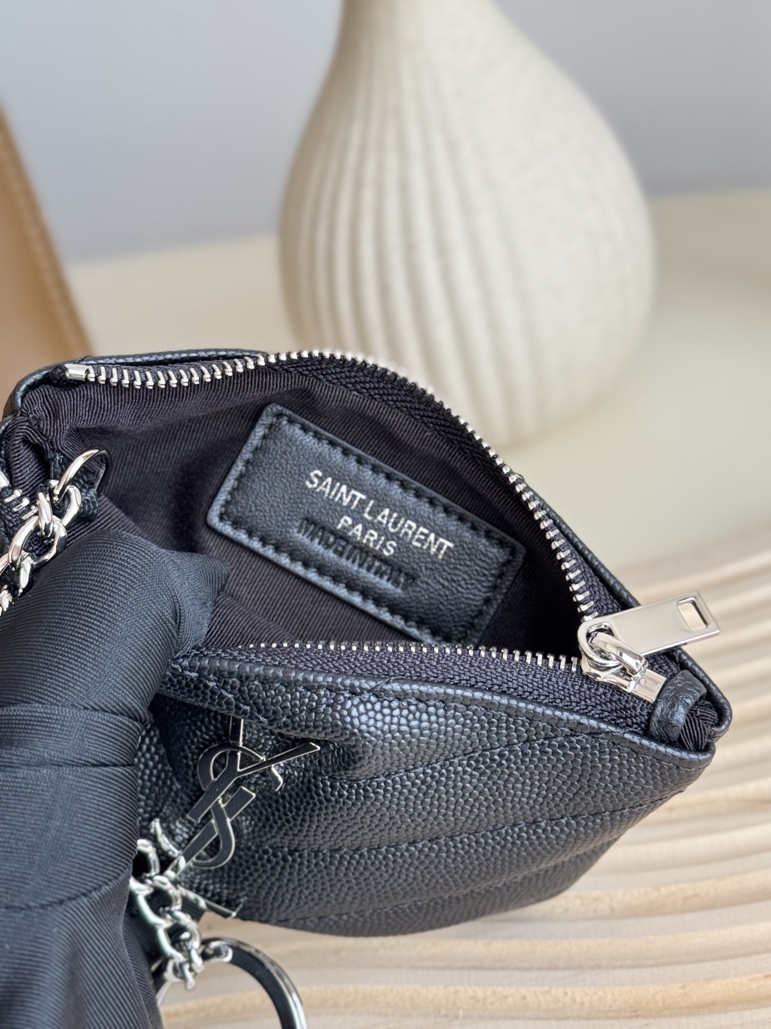 Lady Designer Ball-Patterned Cowhide Wallet -Black Sliver Wallet - Gorchic - $55.99