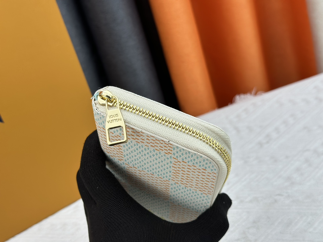 Designer Monogram  Zippy Wallet Vertical Canvas Wallet-Red With Blue Plaid  Wallet - Gorchic - $55.99