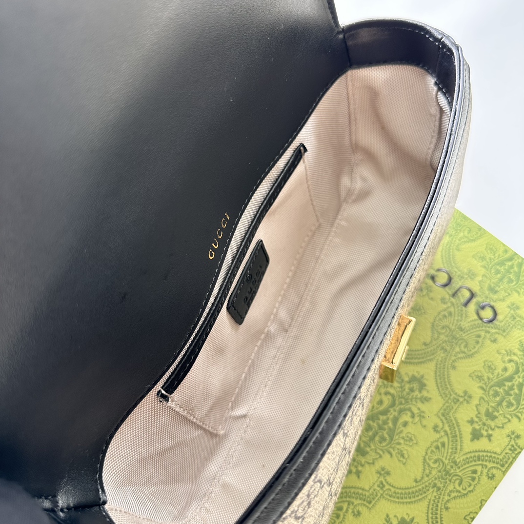 Double-G Horsebit 1955 Small Black Shoulder Bag - Gorchic - $121.99