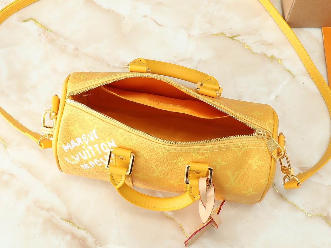 Designer Monogram Keepall 25 Yellow Pillow Bag - Gorchic - $135.99