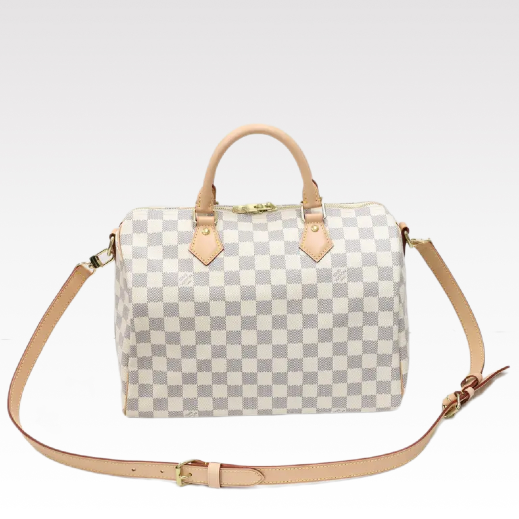 Designer Monogram Speedy Bandoulière 35 Damier Azur Canvas Women Handbag - Bag - Gorchic - $129.99