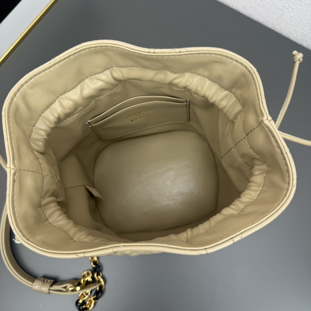 D Inspired 30 Montaigne Drawstring Mini Bucket Bag - Elephant Gray Bag - Gorchic - $173.99