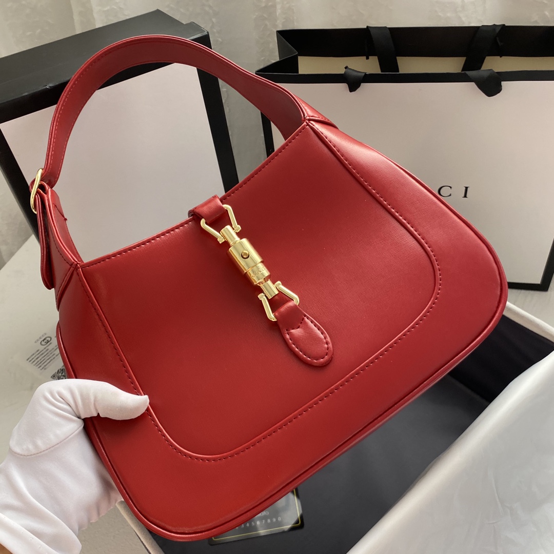 Double-G Jackie 1961 small shoulder bag-Red - Bag - Gorchic - $124.99