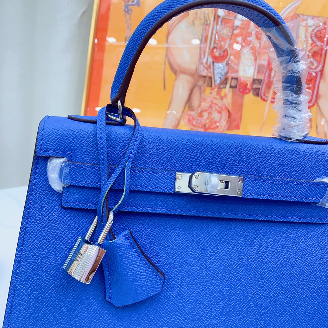 H-Inspired Kelly Haze Deep Blue Silver Hardware - Bag - Gorchic - $156.99