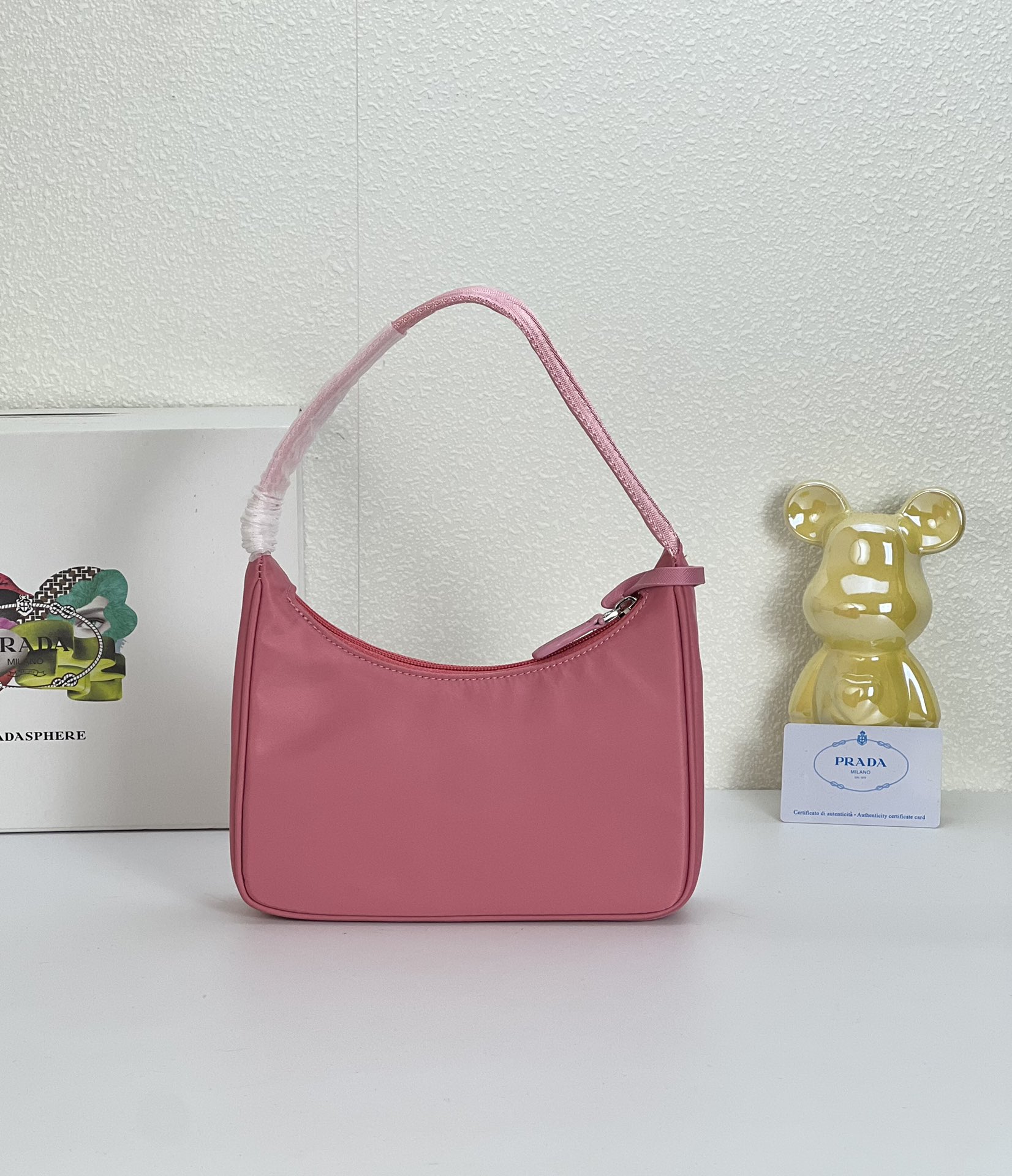 Saffiano texture Hobo Medieval Moon Bag - Red Bag - Gorchic - $93.99