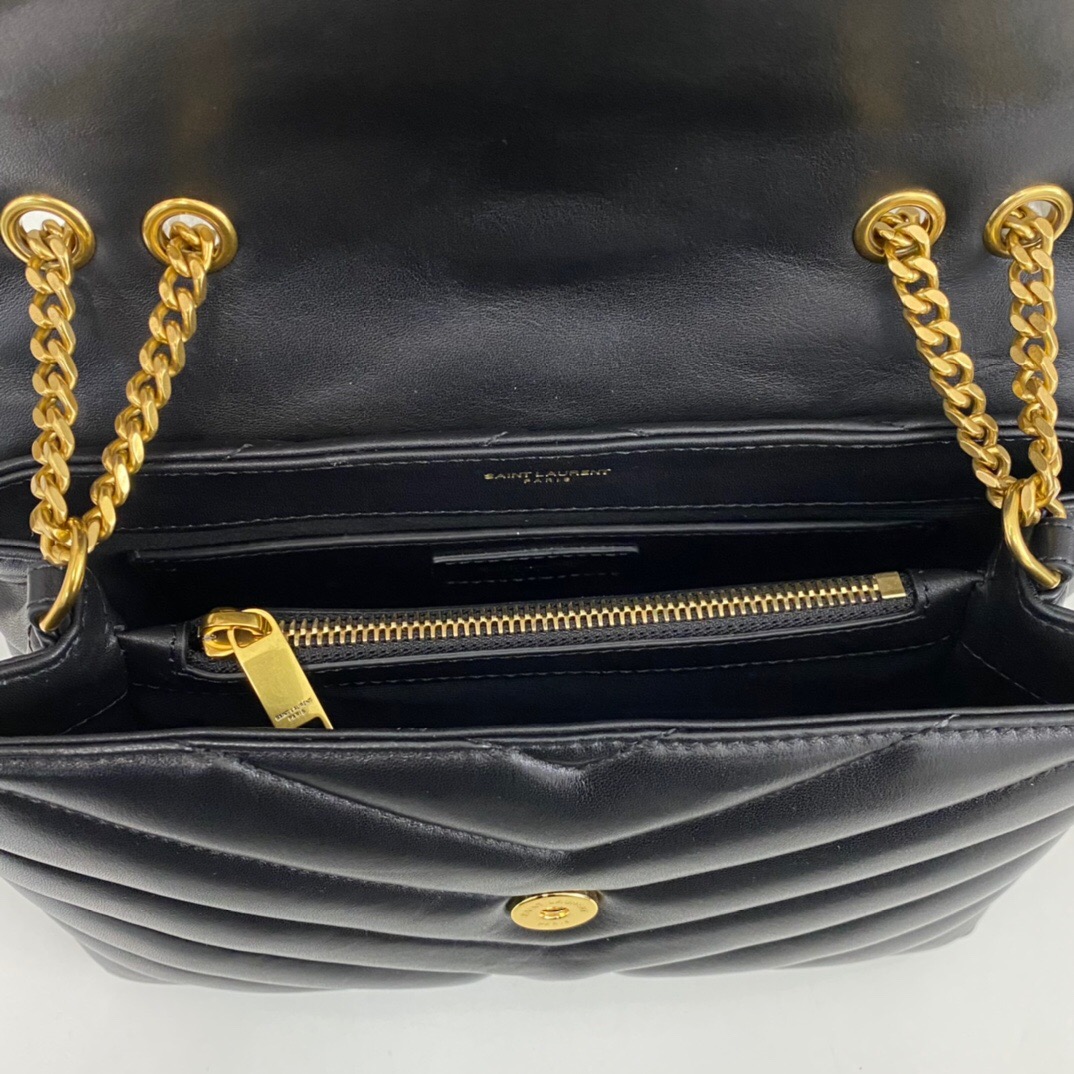 Lady Designer Loulou Small Quilted Leather Shoulder Bag Black - Bag - Gorchic - $121.99