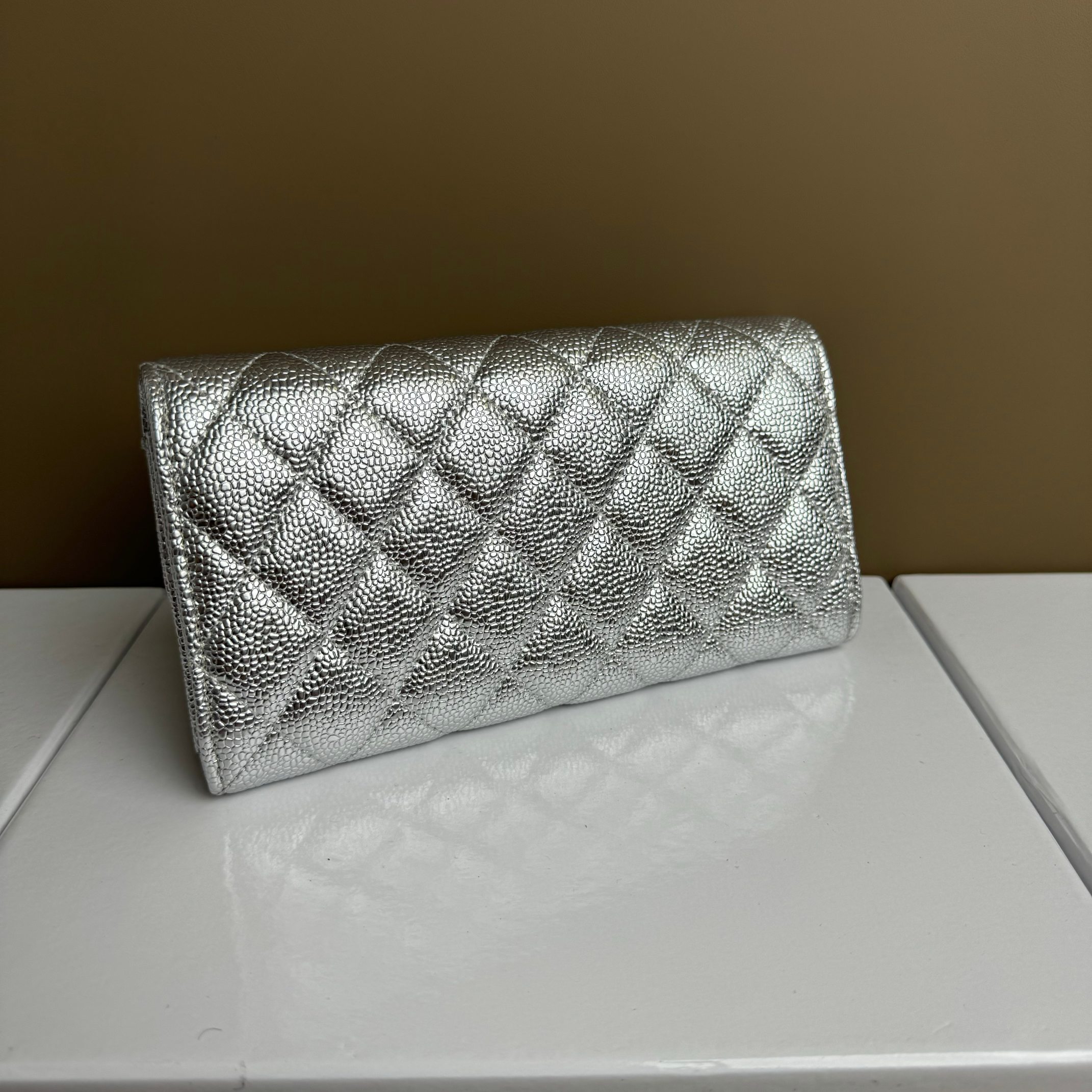 CC Inspired Counterfeit Caviar Leather Wallet-Sier Fish Seed Pattern Wallet - Gorchic - $59.99