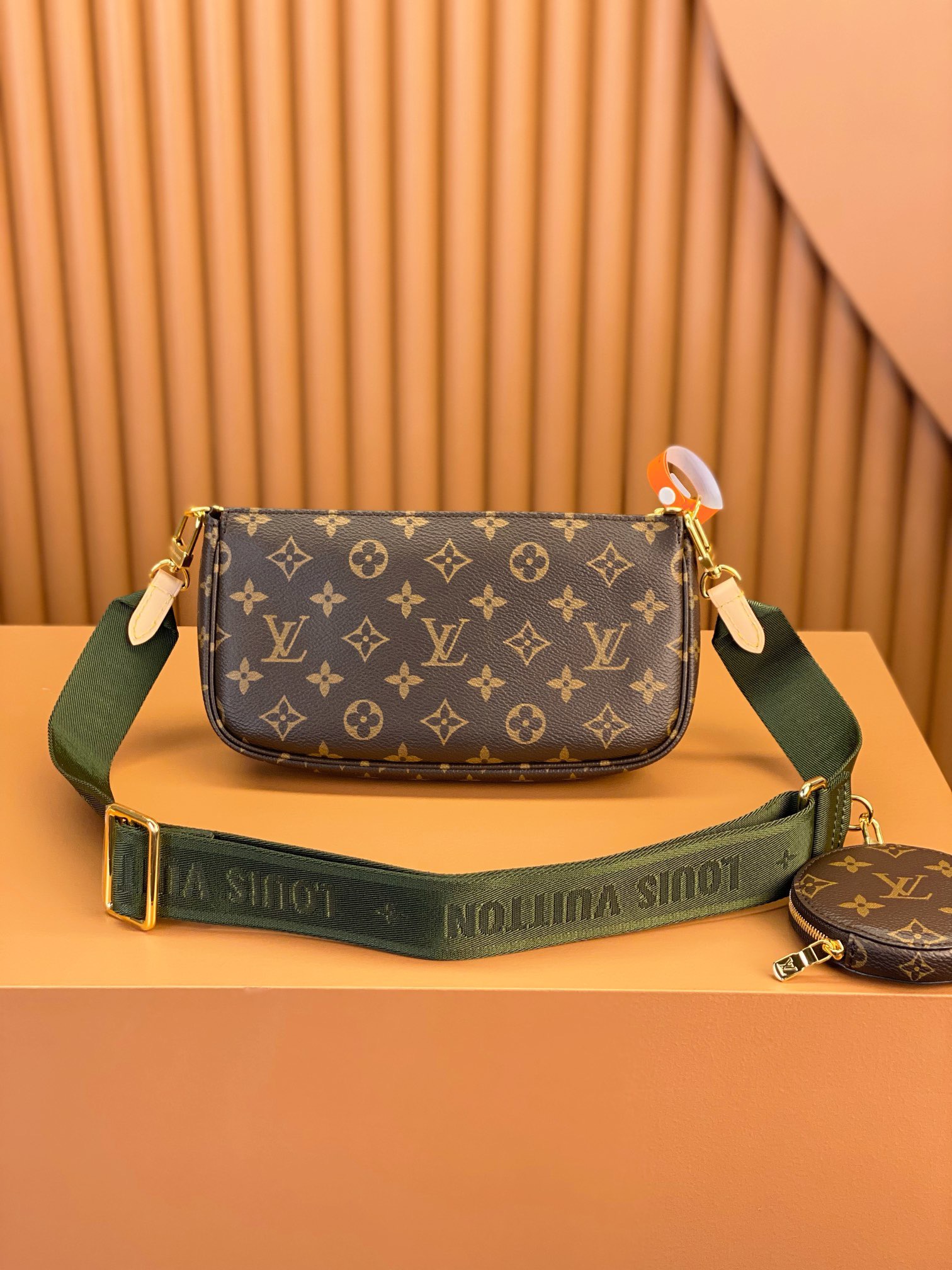 [TOP] Designer Bag Multi Pochette Accessoires Khaki Strap Bag - Gorchic - $187.99