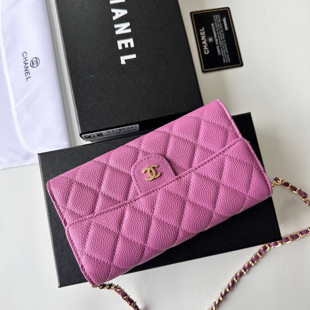 CC Inspired 23 Wallet on Chain- Pink Bag - Gorchic - $98.99