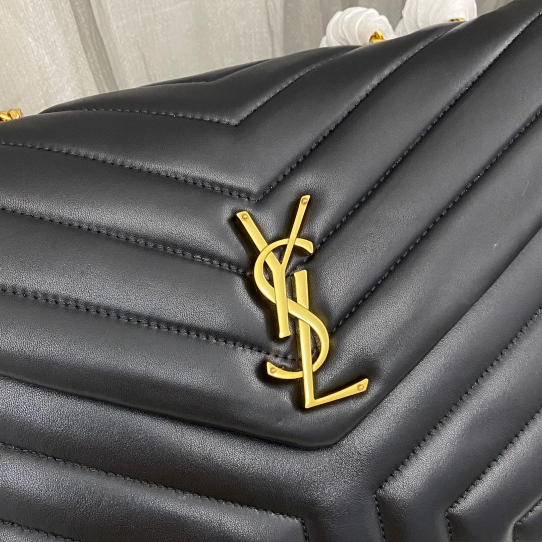 Lady Designer Loulou medium quilted leather shoulder bag black - Bag - Gorchic - $132.99