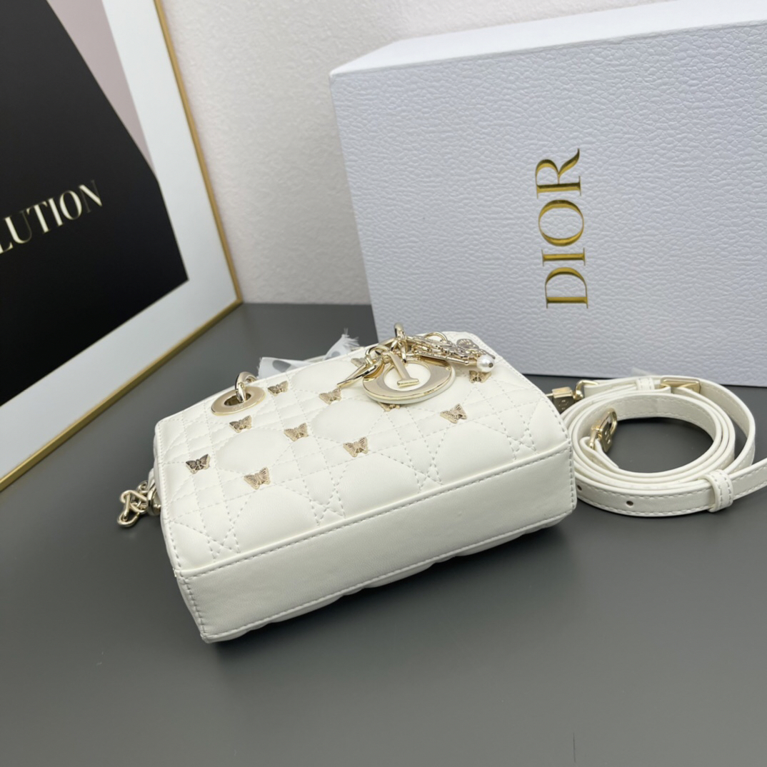 D Inspired Lady D Inspired Butterfly Rivet Calfskin Bags - Bag - Gorchic - $174.99