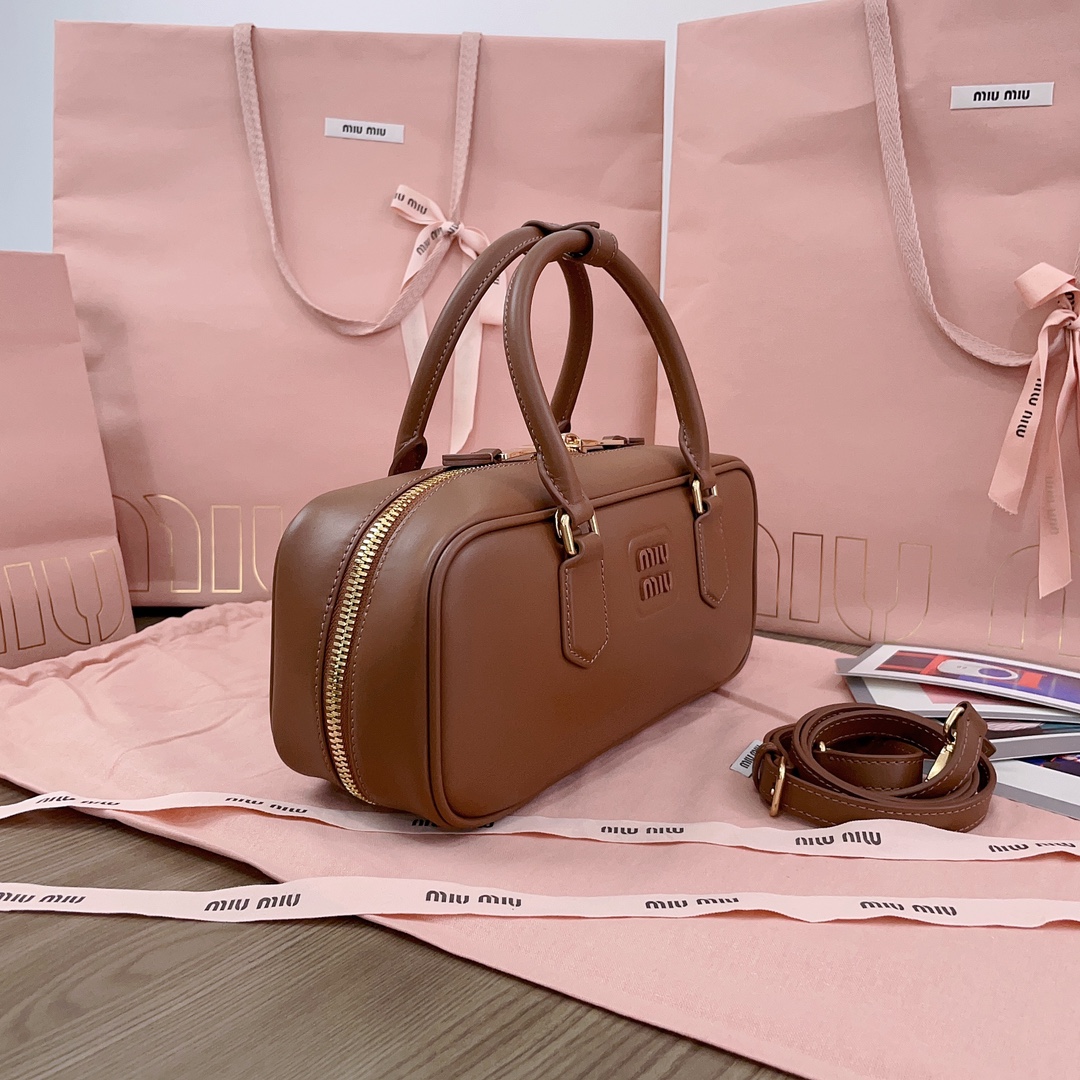 MU New Bowling Bag - Brown Bag - Gorchic - $123.99