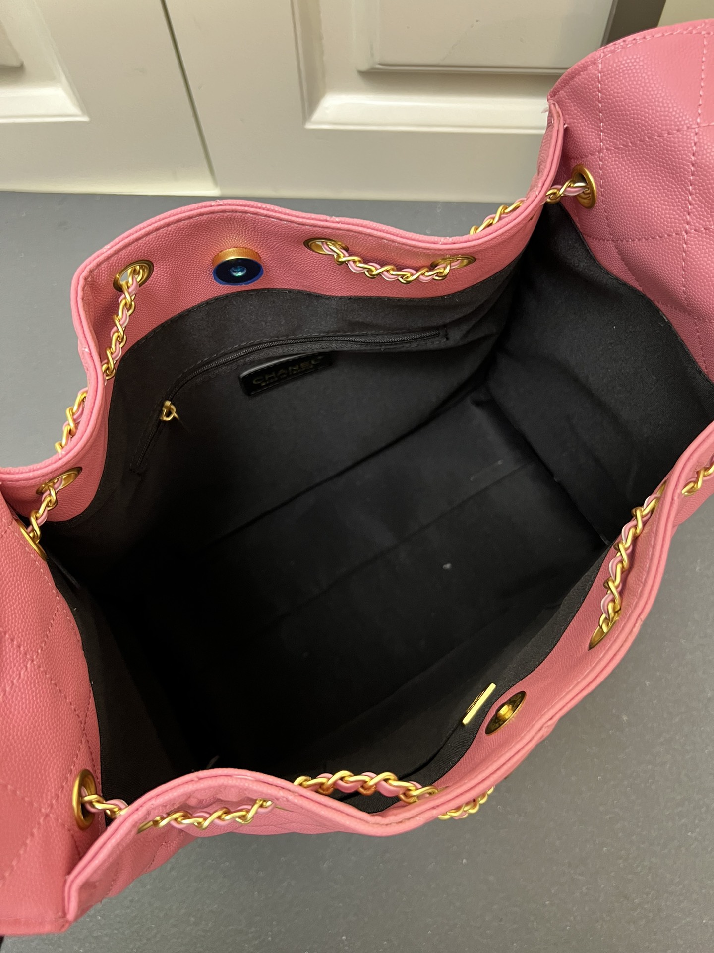 CC Inspired 25 Small Handbag Grained Calfskin & Gold-Tone Metal Light Pink - Bag - Gorchic - $152.99