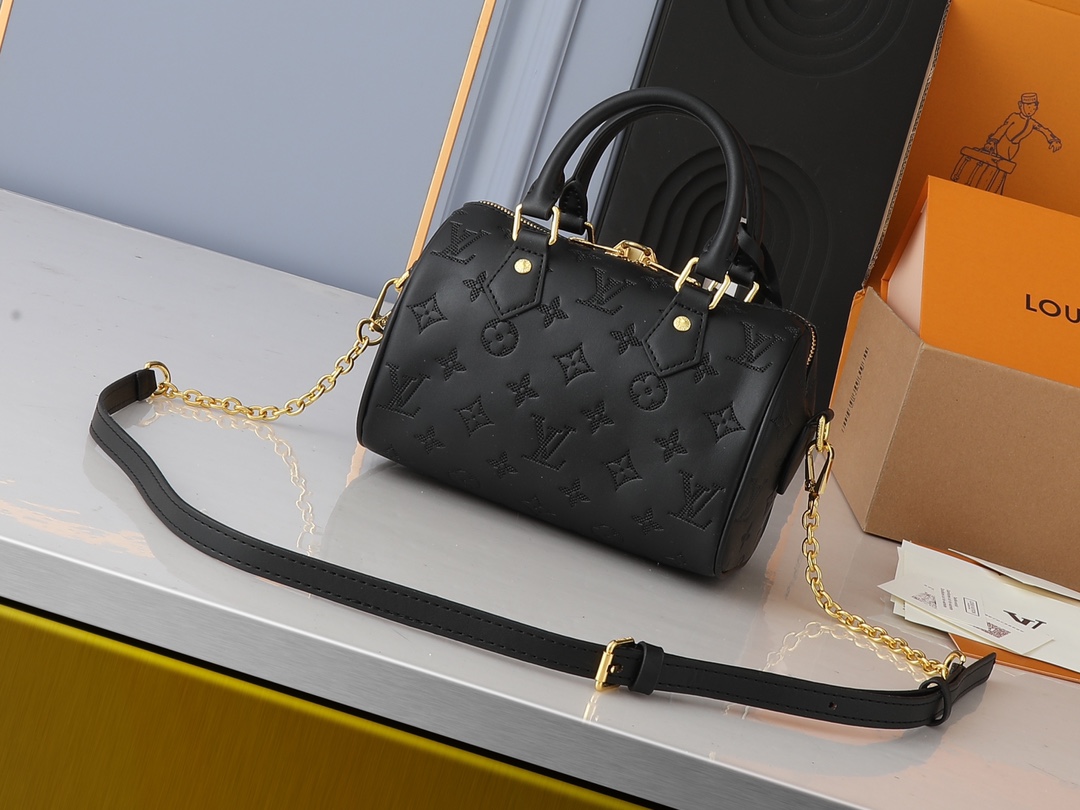 Nano Speedy Monogram Empreinte Leather-Black - Bag - Gorchic - $123.99