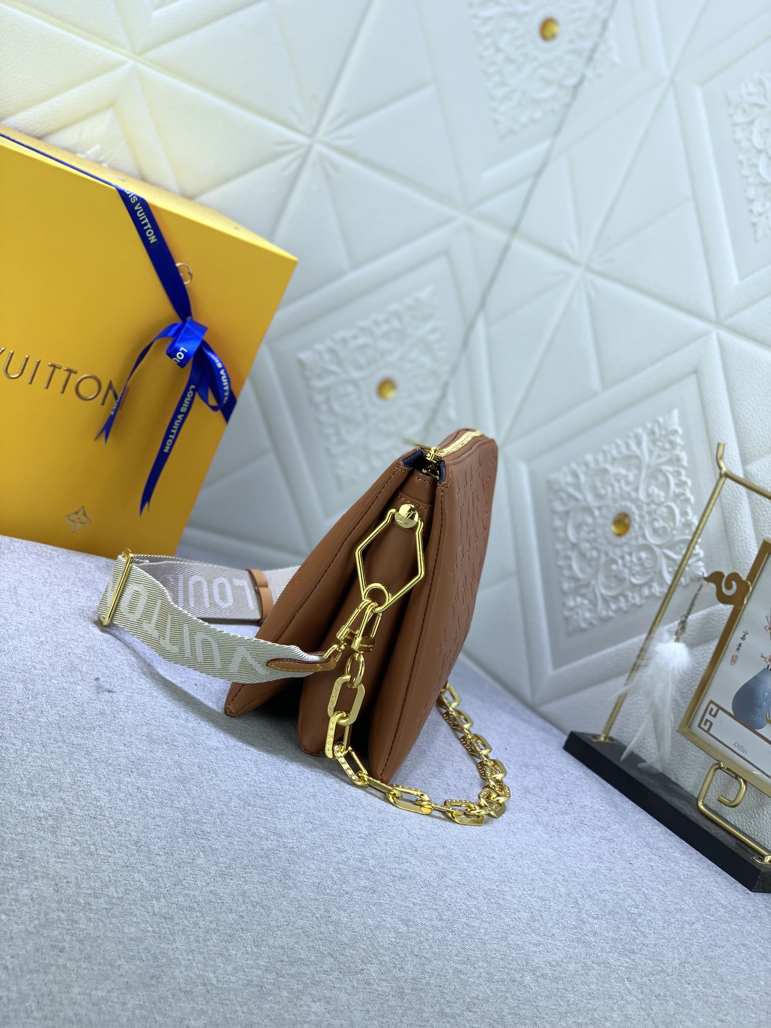 Designer Monogram Coussin PM Dark Brown Small Handbag - Gorchic - $128.99