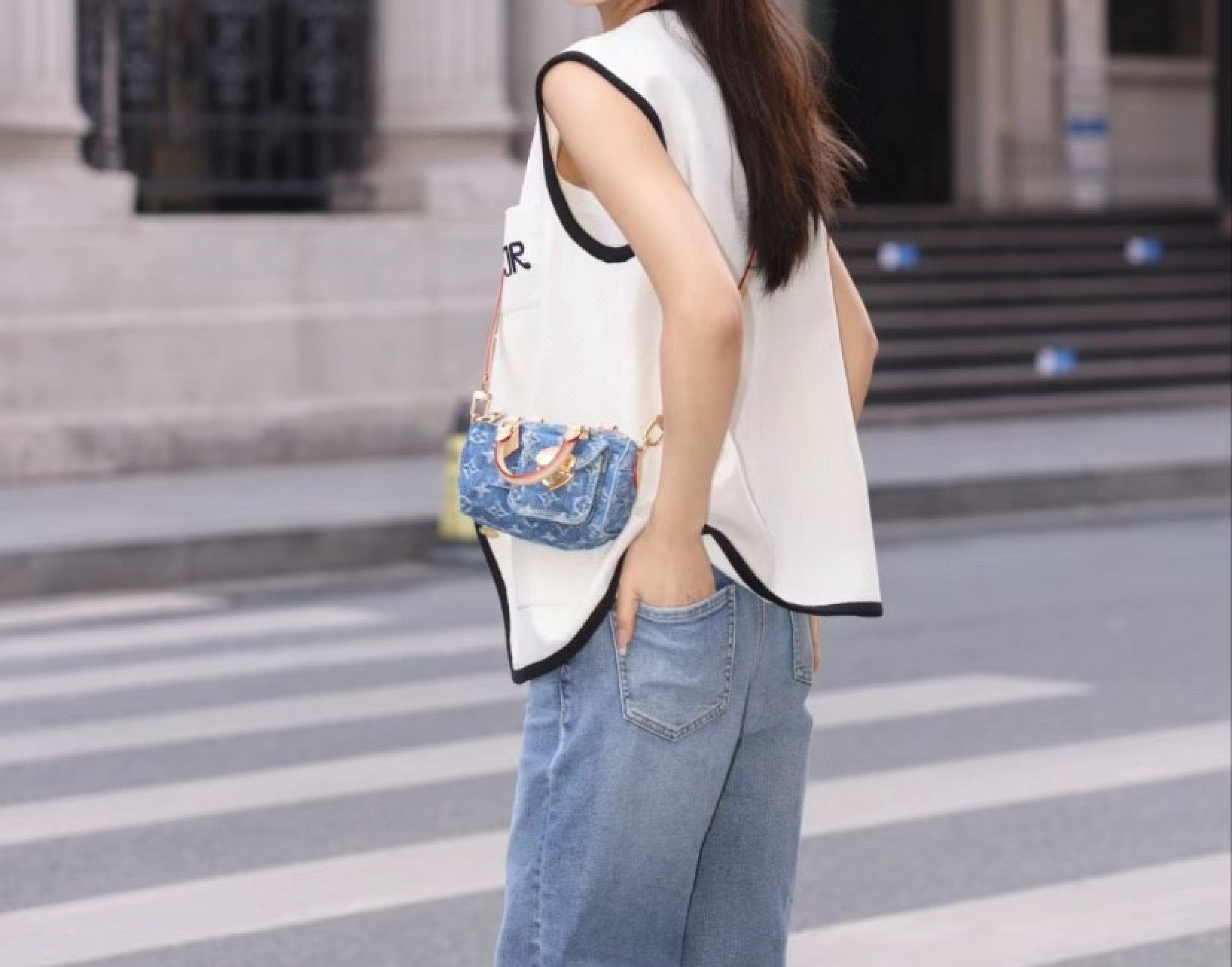 Designer Monogram Denim Nano Speedy Bag - Gorchic - $131.99