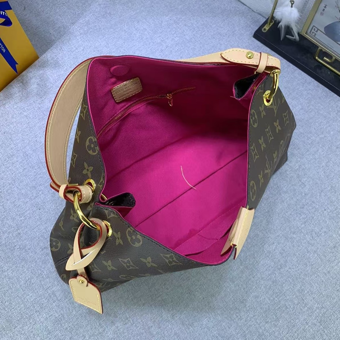 Designer Monogram Graceful Beige Monogram - Gorchic - $135.99