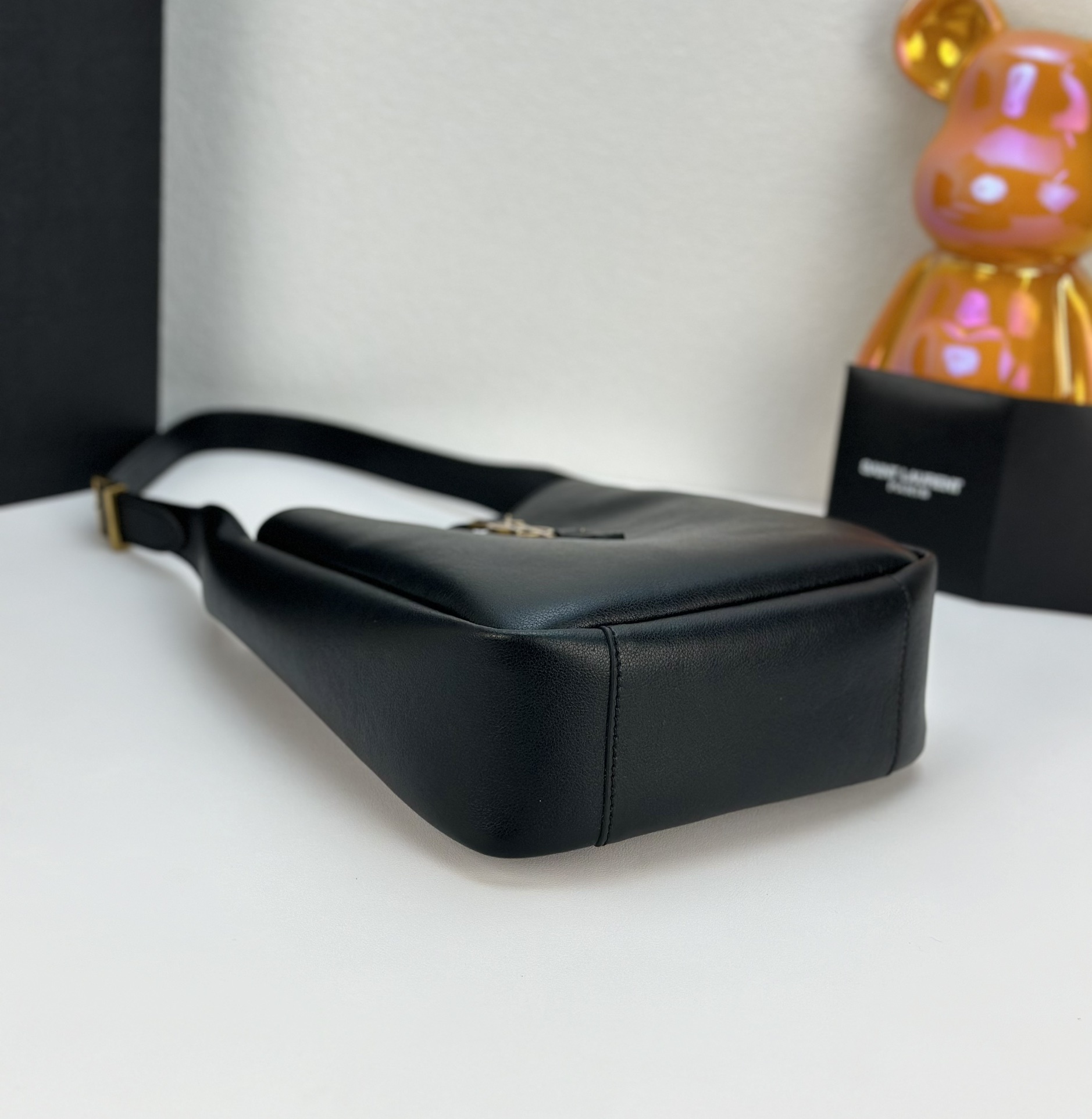 Lady Designer LE 5 À 7 small bag in soft python Black - Bag - Gorchic - $165.99