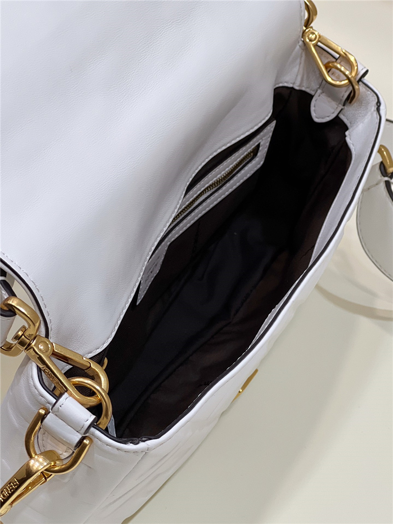 FD Embossed Baguette Bag - Gorchic - $138.99