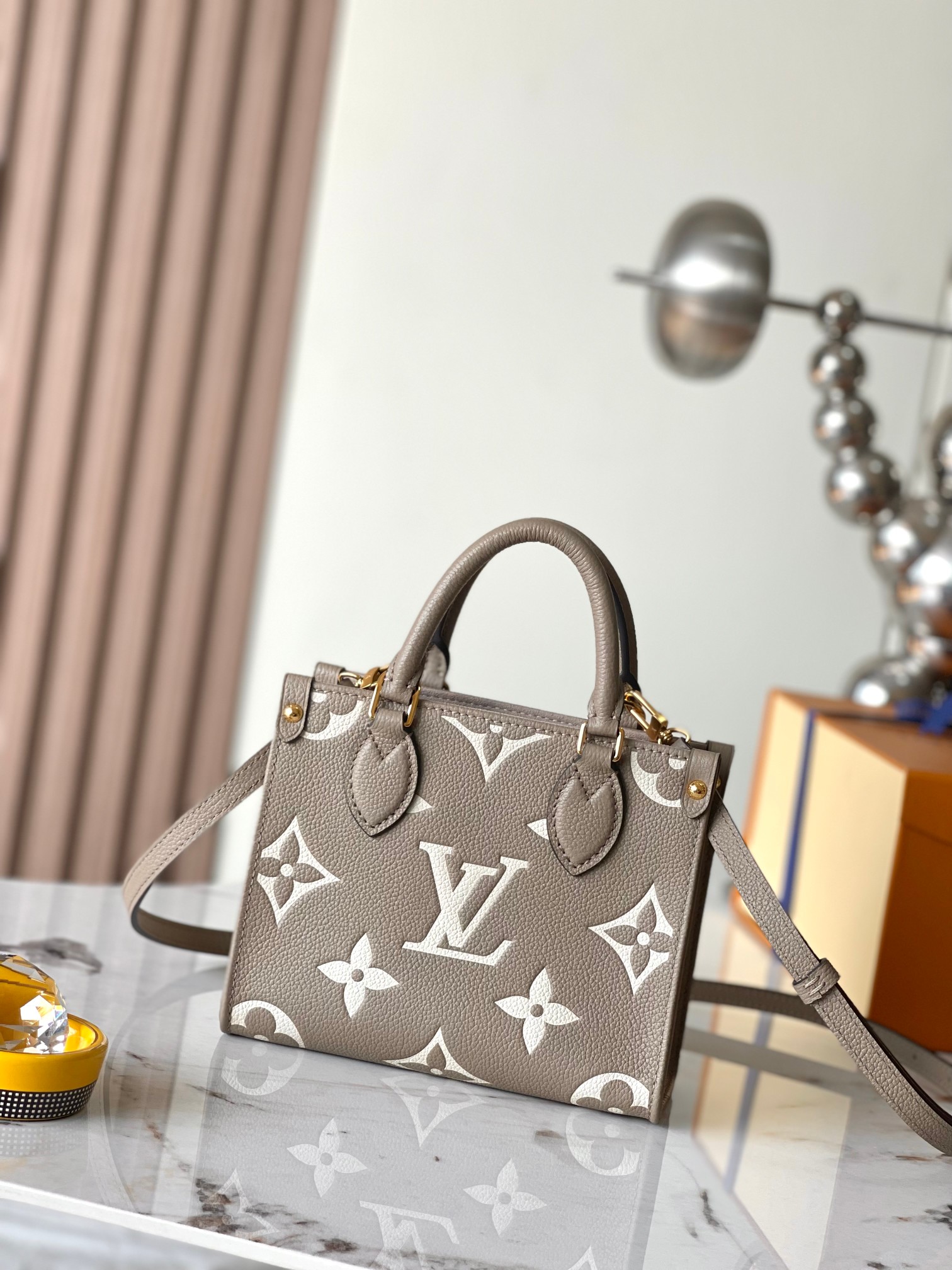 Designer Monogram Canvas Onthego BB Dove Gray - Bag - Gorchic - $114.99