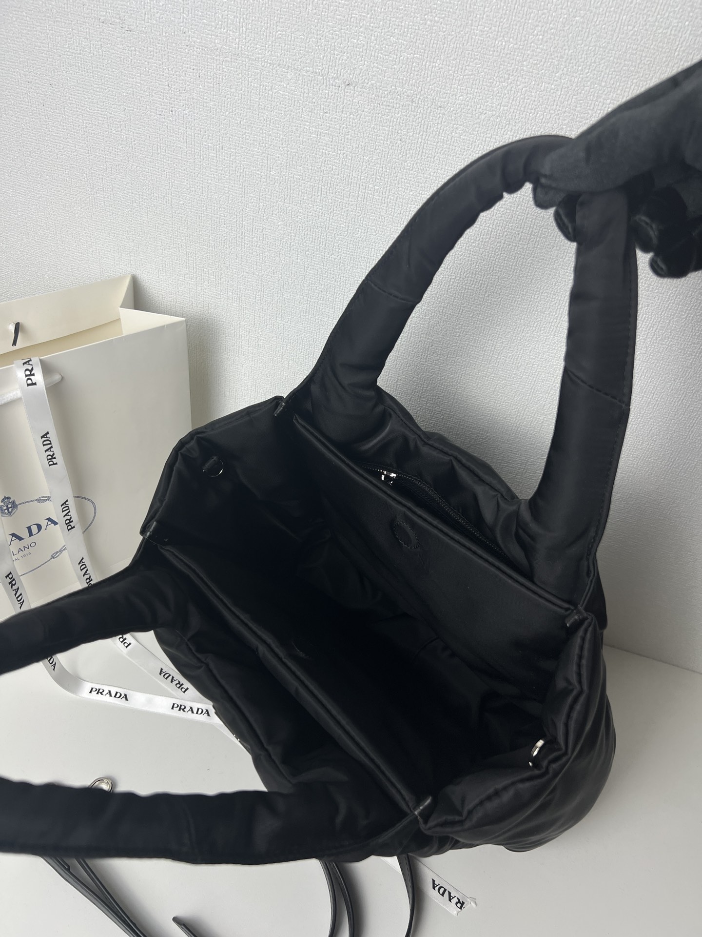 Saffiano texture Nylon Cotton Large Tote Bag - Gorchic - $136.99