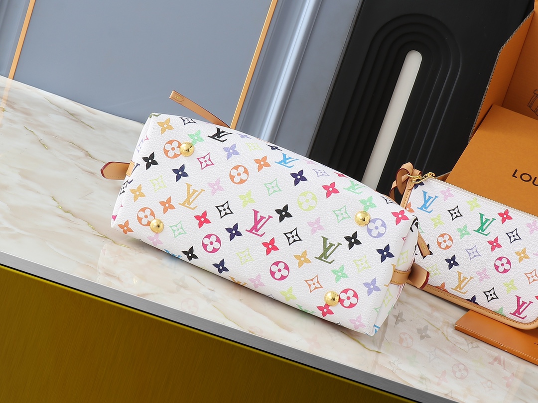 Designer Monogram x Murakami  x TM CarryAll PM White Bag - Gorchic - $119.99