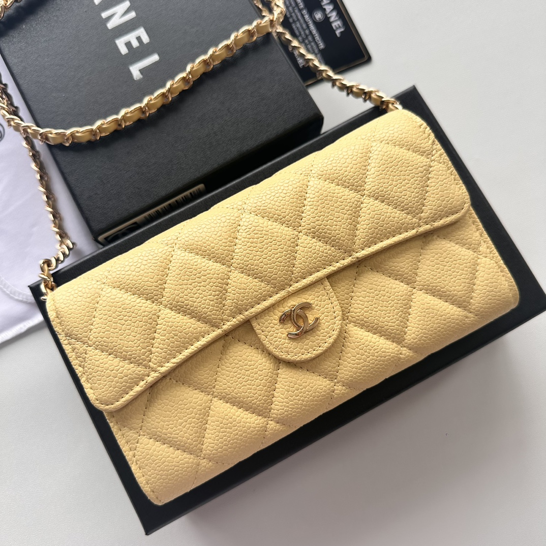 CC Inspired 23 Wallet on Chain- Yellow Bag - Gorchic - $98.99