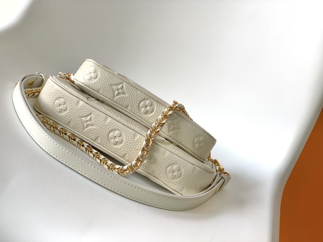 Designer Monogram Multi Pochette Accessoires Crossbody White Bag - Gorchic - $108.99