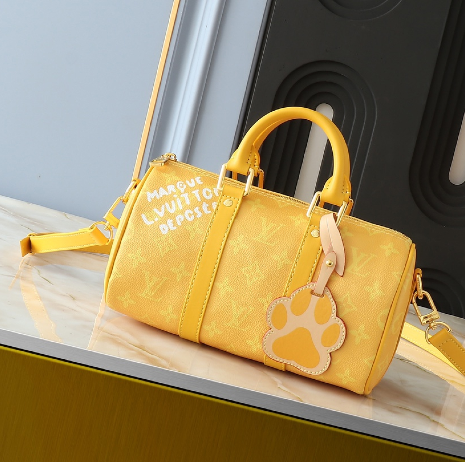 Designer Monogram Keepall 25 Yellow Pillow Bag - Gorchic - $135.99