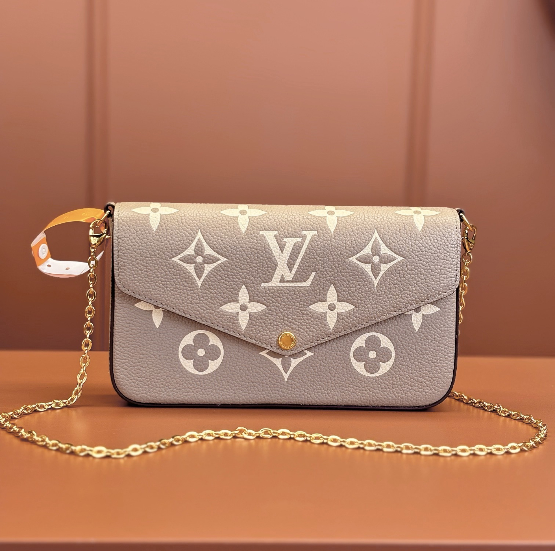 Designer Monogram POCHETTE FÉLICIE Chain Bag - Grey Bag - Gorchic - $82.99