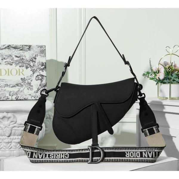 D Inspired Saddle Black Ultramatte Calfskin Bag - Gorchic - $138.99