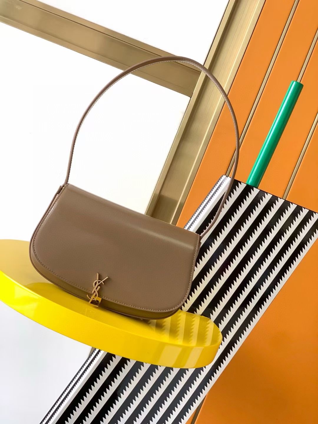 Lady Designer Voltaire mini leather shoulder bag-Beige - Bag - Gorchic - $131.99