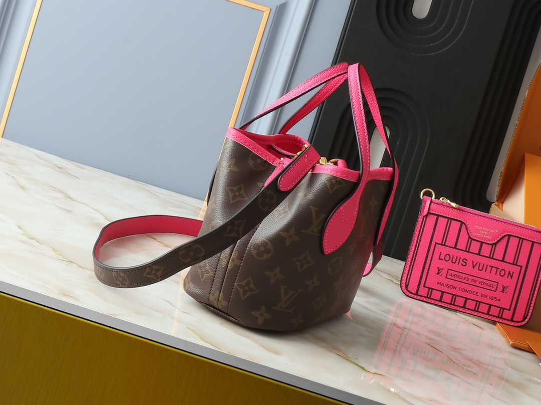 Designer Monogram Neverfull Fuchsia Small Handbag - Bag - Gorchic - $119.99