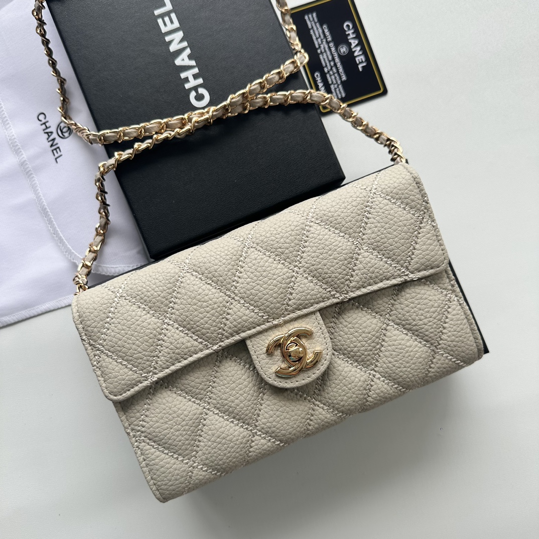 CC Inspired Chain Shoulder Crossbody Small Bag - Grey Bag - Gorchic - $101.99