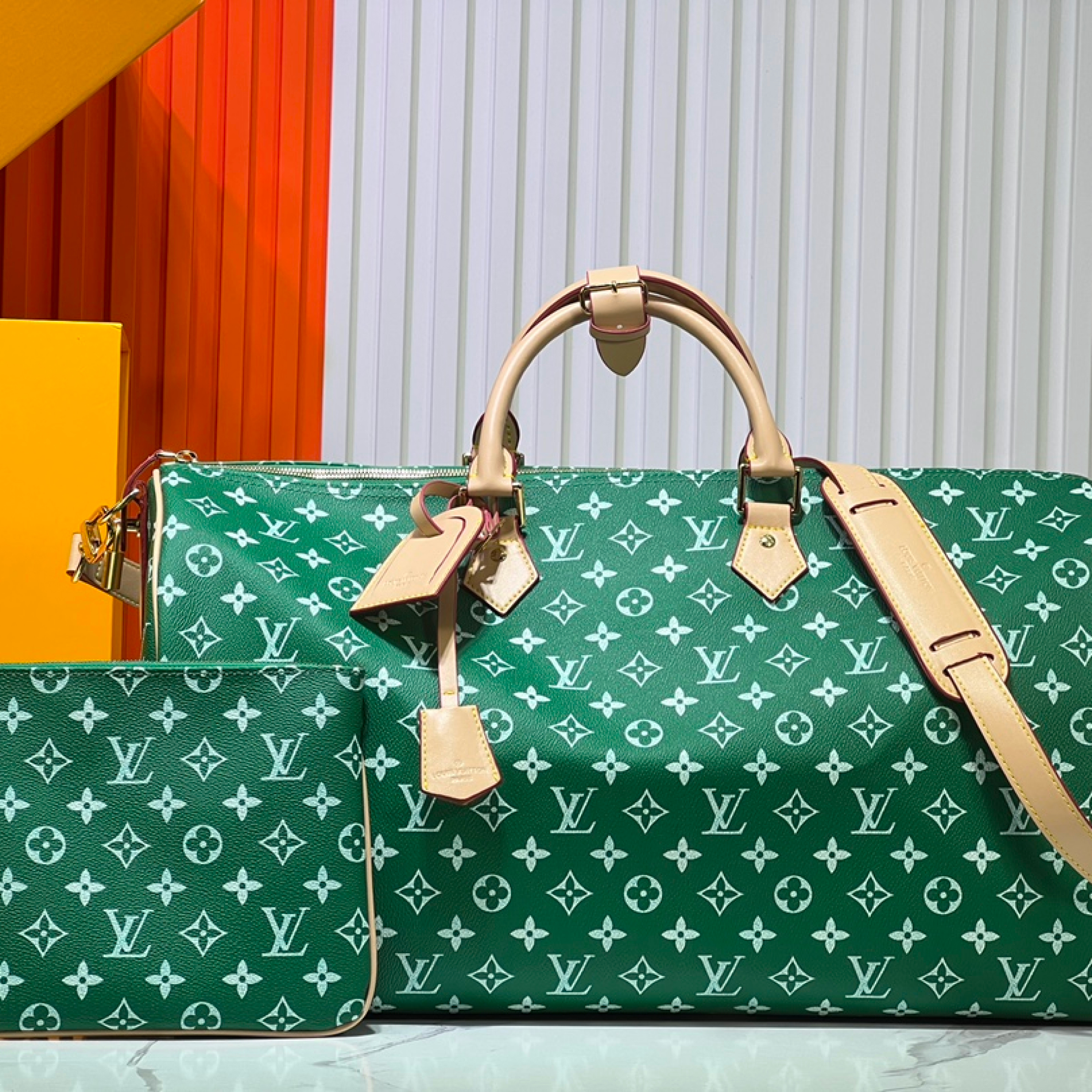 Designer Monogram Speedy P9 Bandoulière 50 - Green - Bag - Gorchic - $149.99