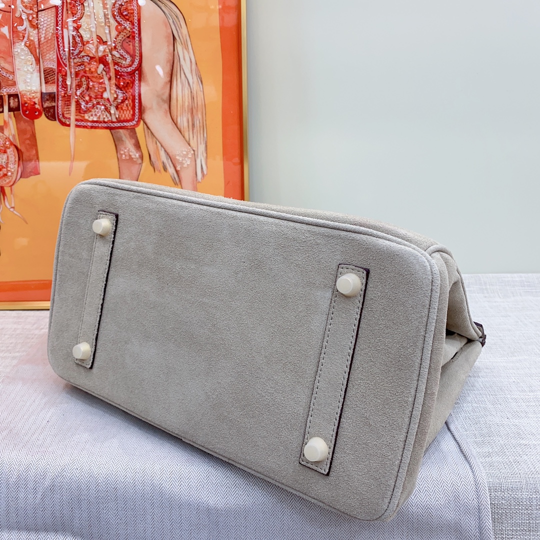 H-Inspired Birkin Bag Doblis Bag Golden Hardware-Grey Bag - Gorchic - $205.99